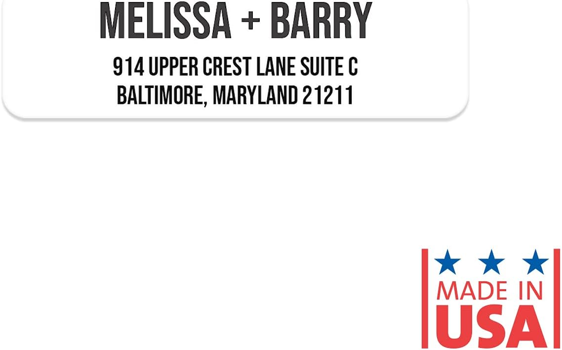 White Bold Rolled Address Labels/Roll of 250 Personalized Address Labels/Designer Return Address Stickers in Elegant Plastic Dispenser