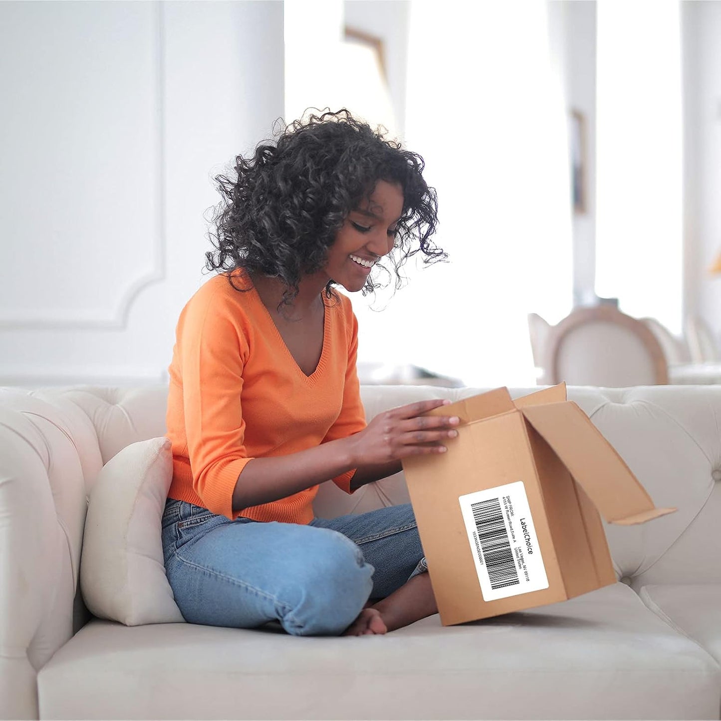 4200 Pcs 2.25" x 4" 3-Proof Direct Thermal Shipping Labels Compatible with Zebra LP2824 Plus ZD410 ZD411 ZD420 ZD421 ZP450 ZP505, 12-Roll Waterproof Mailing Address Labels for Rollo MUNBYN