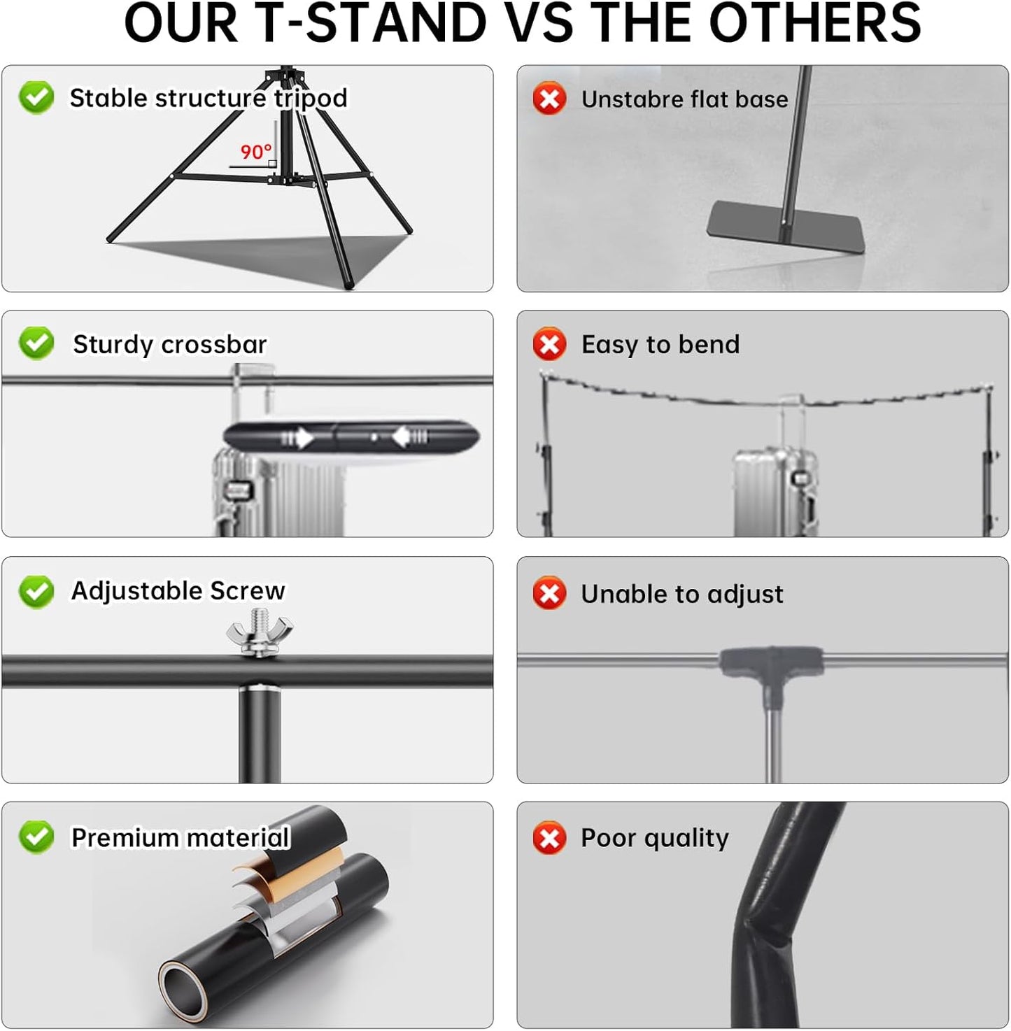 Green Screen Backdrop with Stand Kit, 6.5 X 10 Ft Green Screen, 6.5 X 6.5 Ft Backdrop Stand with Carrying Bag and 6 Clamps for Photography Studio,Streaming, Video conferences, Interviews, Chromakery