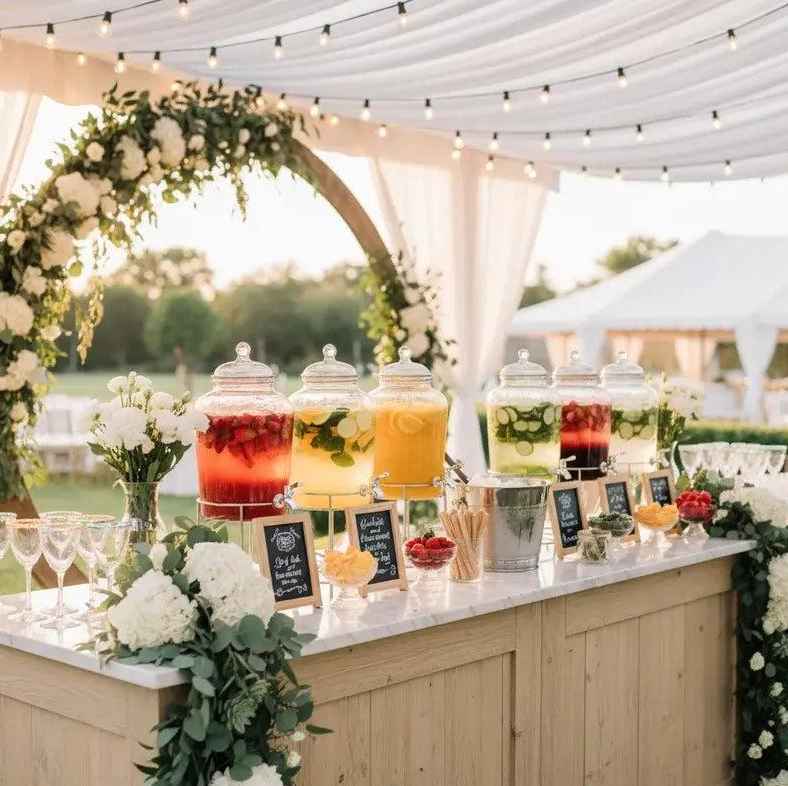 How to Create an Elegant Wedding Signature Drink Station