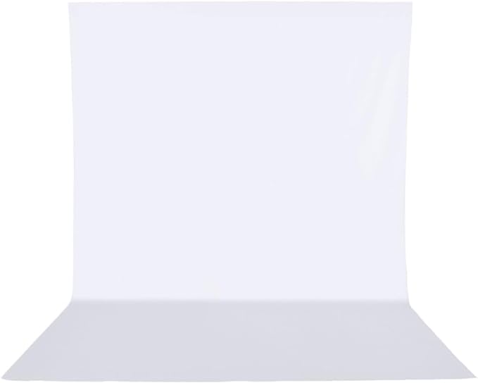 HEMMOTOP White Photo Backdrop, 6x9 ft White Background for Photography, Seamless Screen Backdrops for Photoshoot, Easter, Birthday Party, Video Recording, Photos, Projector (Backdrop only)