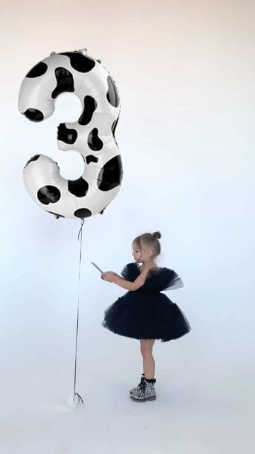 Cow Print Number 3 Balloon 40 inch, Cow Birthday Party Balloons Decorations | - Image 3