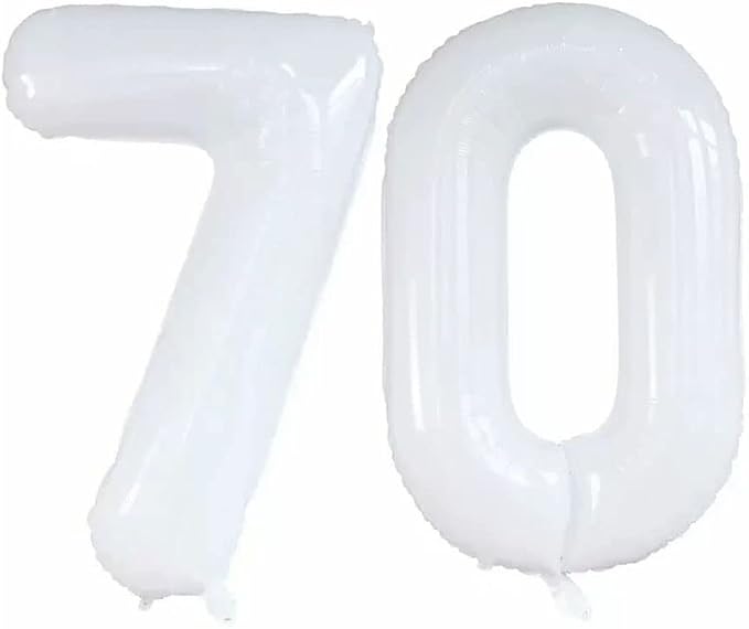 Number 70 Balloons for 70th Birthday Party Decorations, 42 Inch Jumbo Foil by GOER