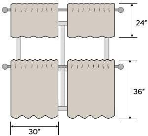 HOMEIDEAS Fall Burnt Orange Sheer Kitchen Curtains 30 X 36 Inch Length 2 Panels - Image 7
