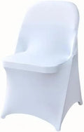 100 Pcs White Folding Chair Cover Washable Removable Universal Fitted Chair by Unknown
