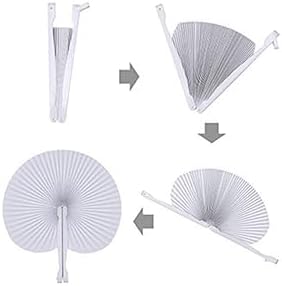 150 Pcs White Round Paper Fans | Foldable Handheld Fans - Image 6