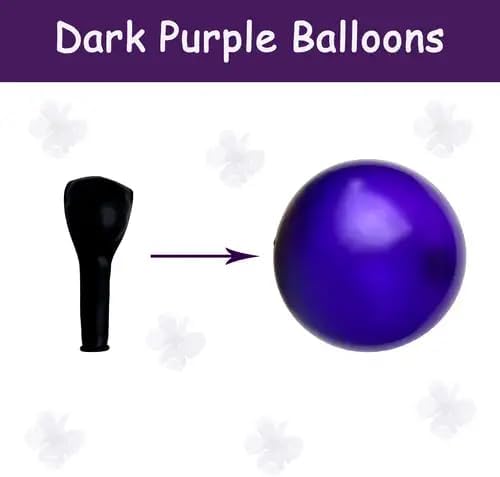 Paready Purple and Gold Balloons, 12 Inch Retro Purple Metallic Gold Confetti - Image 3