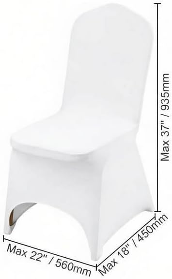 50 PCS White Washable and Removable Universal Wedding Banquet Chair Covers - Image 2