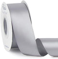 Ribbli Silver Double Faced Satin Ribbon, 1-1/2” x Continuous 25 Yards, Use by Ribbli