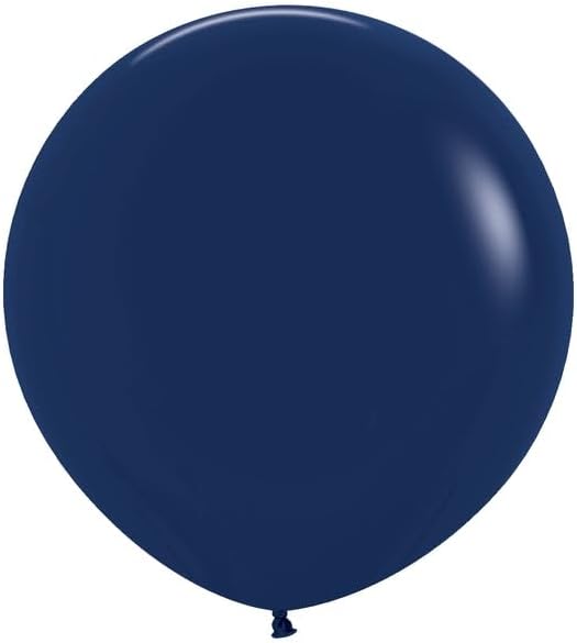 Fashion Navy Round Latex Balloon 5" | 50 balloons - Image 3