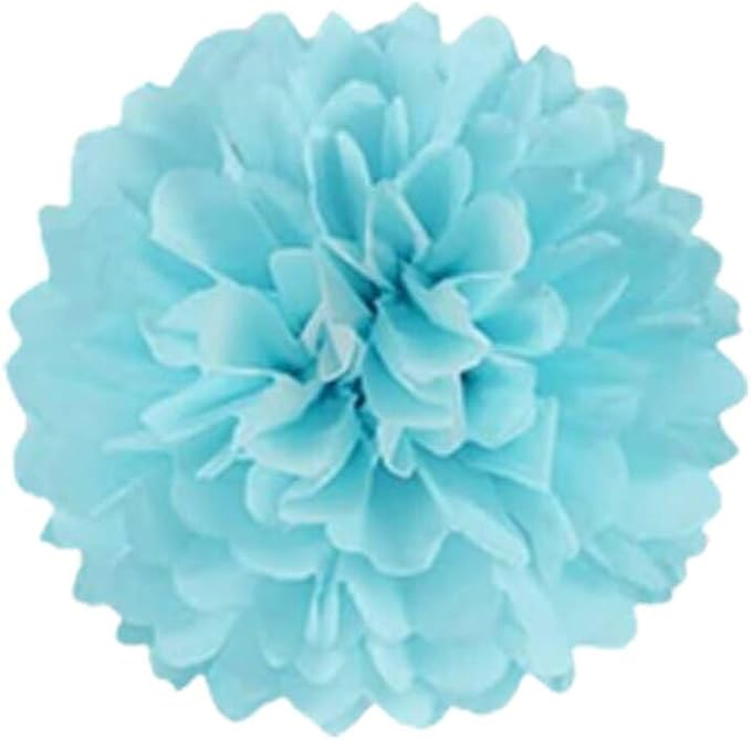 BRZIKWT 12 Pcs Pink Blue Tissue Paper Pom Poms - Image 3
