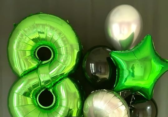 Light Green Number 8 Balloon 40 inch, Birthday Party Balloons Decorations | - Image 5