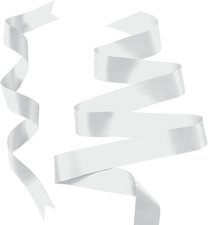 White Ribbon 1 Inch 25 Yards White Gift Wrapping Ribbon Satin Fabric Ribbons - Image 3