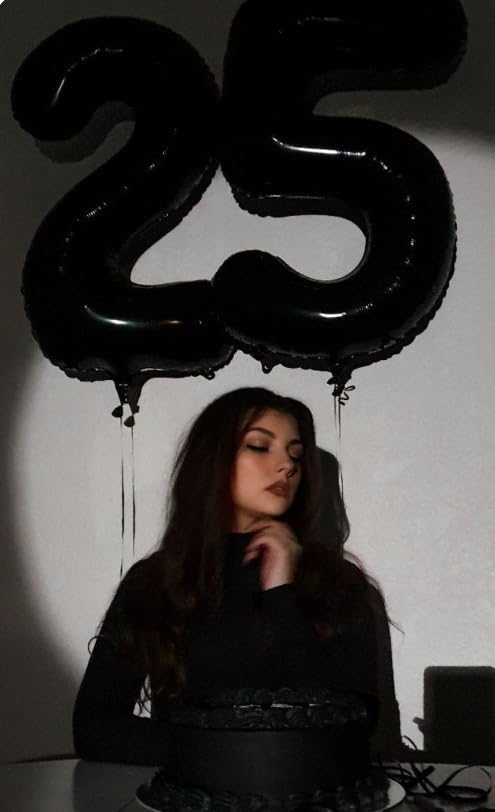 Black Number 5 Balloon 40 inch, Balloon numbers party supplies, deco photo shoot - Image 3
