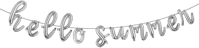 Hello Summer Balloons 16Inch Metallic Mylar Balloon by RUIANSI