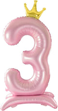 42 Inch Pink Foil Number 3 Balloon, 3th Pink Birthday Decorations | Giant by Alainzeo