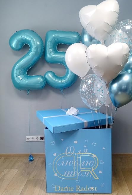 Pearl Blue Number 5 Balloon 40 inch, 5th Birthday Party Balloons Decorations | - Image 5