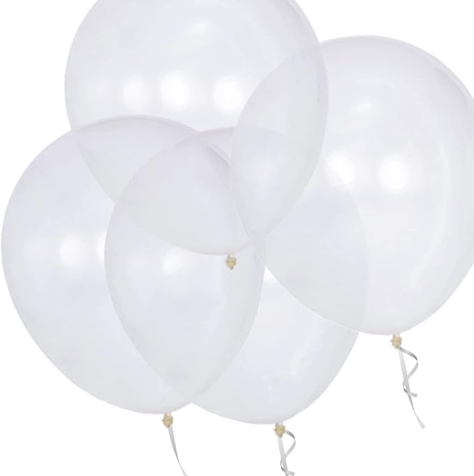 Clear Latex Balloons 100 Pack 12 Inch Transparent Party Balloons - Image 3