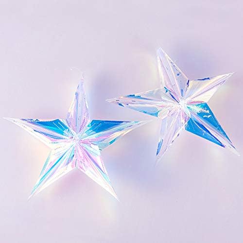 12 Inch Diameter Iridescent Ornament Star Hanging Decorations, Rainbow Shine - Image 3