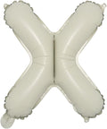 16 inch Cream Letter A to Z Alphabet Number 0-9 Foil Balloons Letter Birthday by RUIANSI