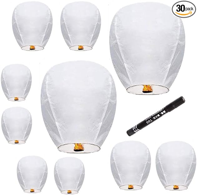 30 Pcs White Paper Lanterns Assembling | Hanging These Paper Lanterns by Unknown