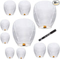 30 Pcs White Paper Lanterns Assembling | Hanging These Paper Lanterns by Unknown