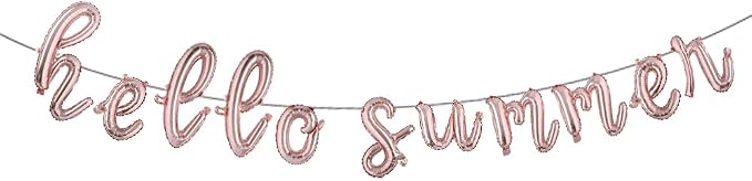 Hello Summer Balloons 16Inch Metallic Mylar Balloon by RUIANSI
