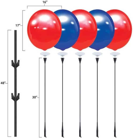 BalloonBobber - Weatherproof Reusable Paneled Balloon Cluster Pole Kit - Helium - Image 2