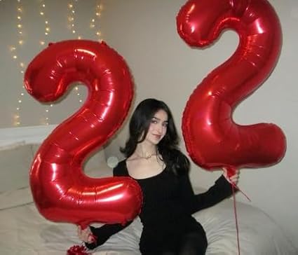 Red Number 9 Balloon 40 inch, Balloon numbers party supplies, deco photo shoot - Image 6