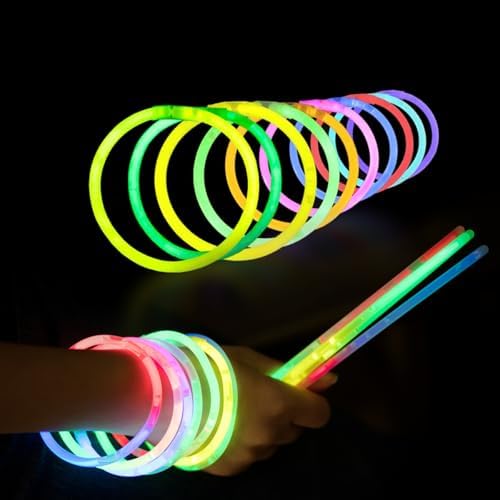410 Pcs Glow Sticks Bulk, Glow in The Dark Party Supplies, 12 Hours Glow Party Pack 8 inch, Mardi Gras, Party Favors - Image 4