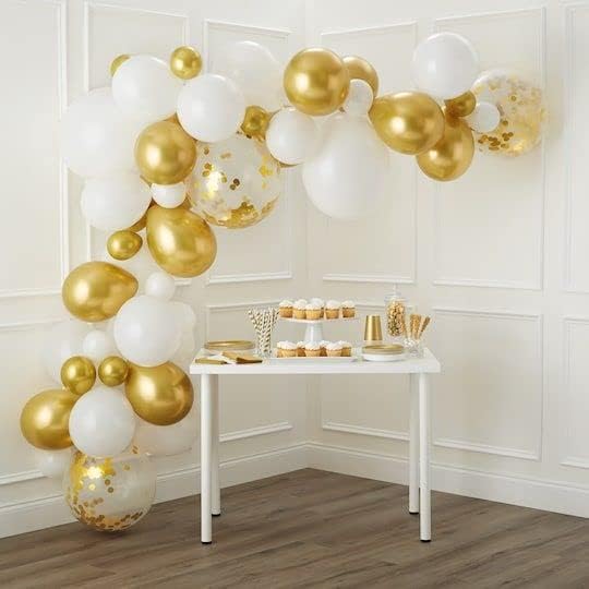 PATYDECRO White and Gold Balloons 50pcs 12 Inch | - Image 4