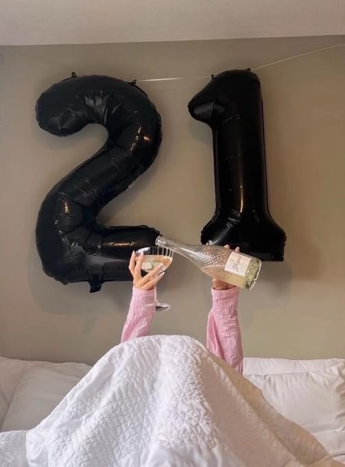 Black Number 1 Balloon 40 inch, Numbers 1 Birthday Balloons - Image 4