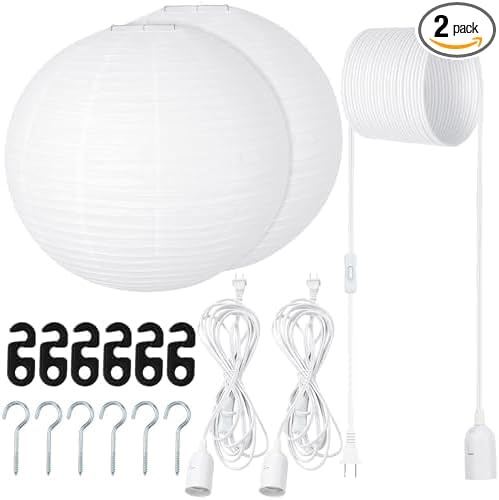 Rossesay 2 Sets Jumbo Round Paper Lanterns by Rossesay