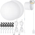 Rossesay 2 Sets Jumbo Round Paper Lanterns by Rossesay