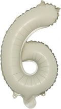 16 inch Cream Letter A to Z Alphabet Number 0-9 Foil Balloons Letter Birthday by RUIANSI