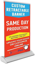 Tabletop Retractable Banner, 8.5” x 11”, Customizable Print, Custom Mini by Unknown