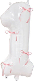 32 Inch White Number Foil Balloon by Tsangbaby