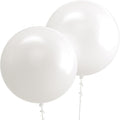 Pro Duralatex White Extra-Thick Balloons 12 Pack 24 inch | White Balloons by Bezente