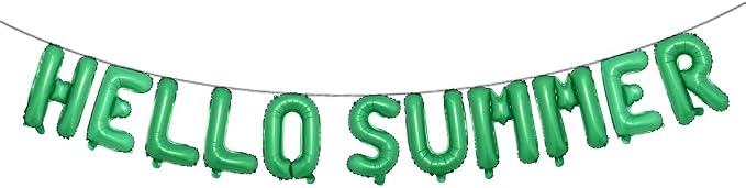 Hello Summer Balloons 16Inch Metallic Mylar Balloon by RUIANSI