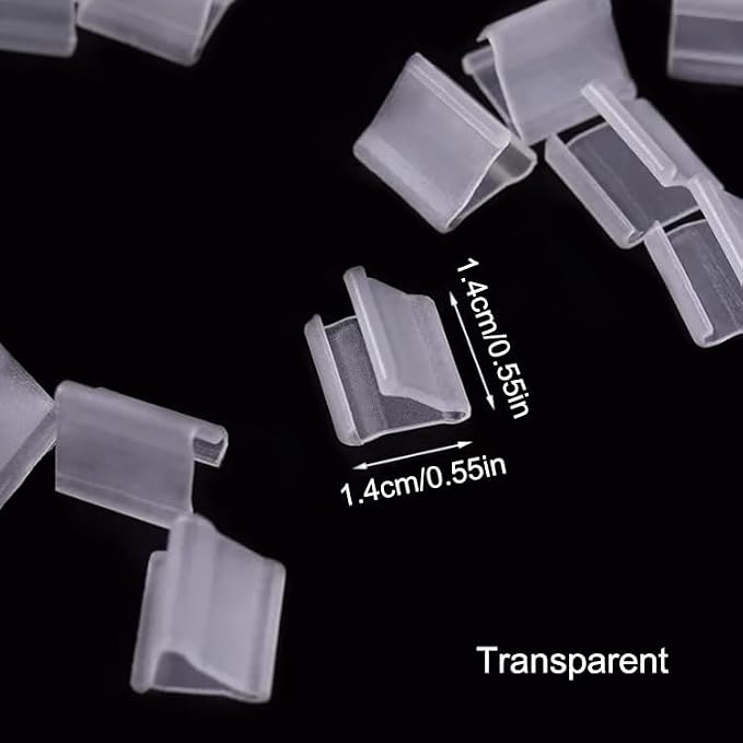 AKOAK 100 Pcs Useful "V" Shaped Balloon Seal Clip Transparent Balloon Button - Image 4