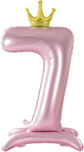 42 Inch Pink Foil Number 7 Balloon, 7th Pink Birthday Decorations | Giant by Alainzeo