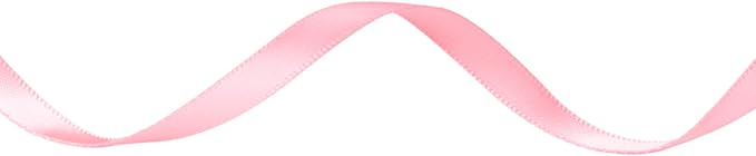 Ribbli Double Faced Pink Satin Ribbon, 1/4” x Continuous 25 Yards, Use - Image 2