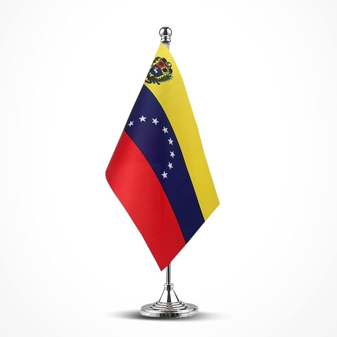 Venezuela Flag Venezuelan Flags, Small Mini Venezuelan Desk Flag, Used for Table Office Classroom Home Patriotic Events Decorations