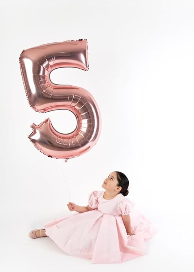 8 Balloon Numbers Birthday Decorations, 40In Rose Gold Balloons - Image 6