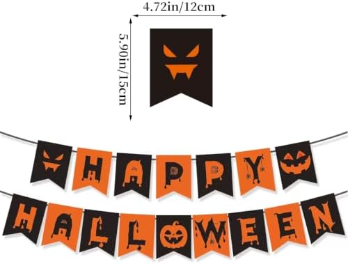 4 Pack Halloween Tablecloth with Banner Hanging Decorations, 54x72 Inch Rectangle Plastic Table Cover Halloween Indoor Outdoor Indoor Decor Party Supplies - Image 4