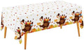 Thanksgiving Turkey Party Supplies - 2 Pack Disposable Plastic Tablecloth, 54”x108” Table Cover Ideal for Autumn and Thanksgiving Party Decorations by Gatherfun