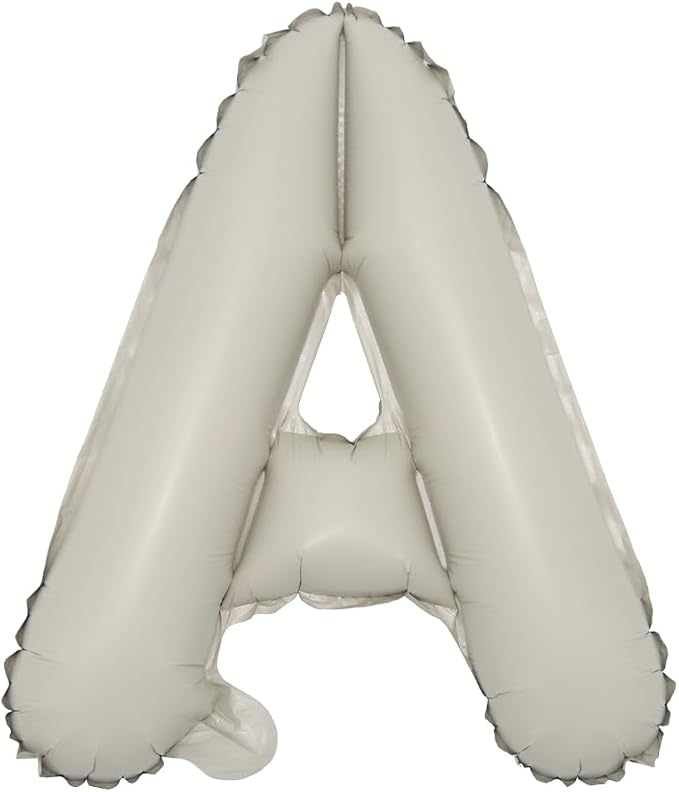 16 inch Cream Letter A to Z Alphabet Number 0-9 Foil Balloons Letter Birthday by RUIANSI