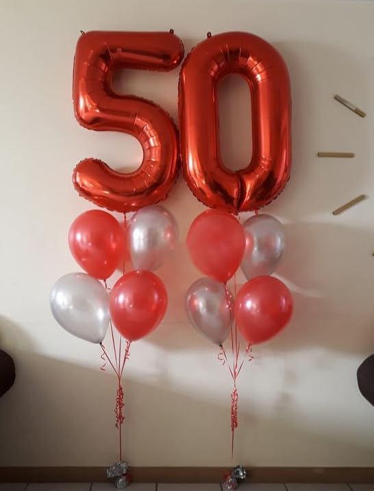 Red 8 Balloon - Number Balloon 40 Inch, 8th Red Birthday Decorations | Large - Image 4