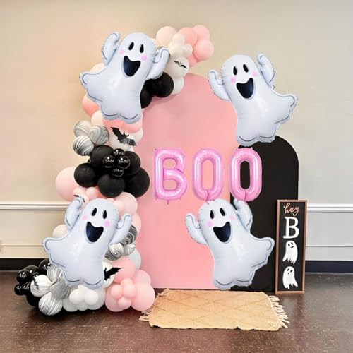 Halloween Party Decorations Balloons - Pink Boo Balloons Spooky Foil Balloon for Halloween Birthday Party Decorations - Halloweens Party Supplies - Image 2