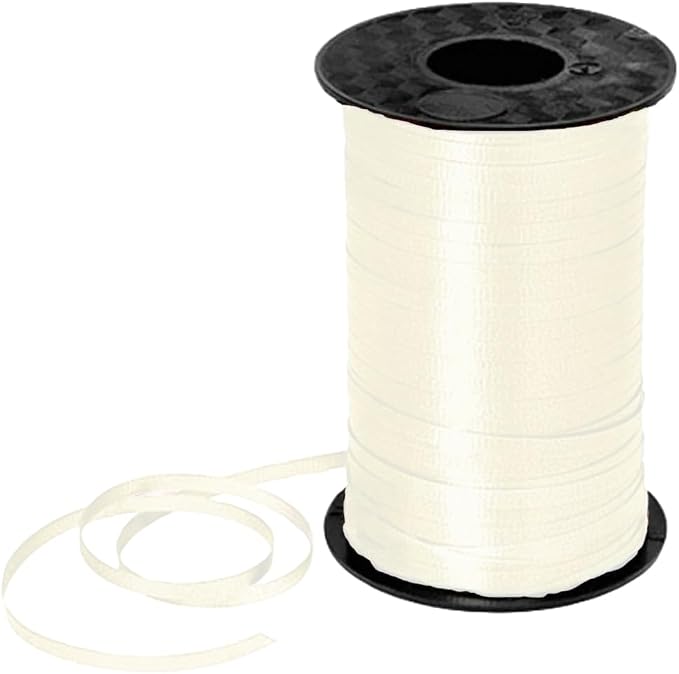 PMU 500 Yards x 3/16in Ivory Crimped Curling Ribbon String by PMU